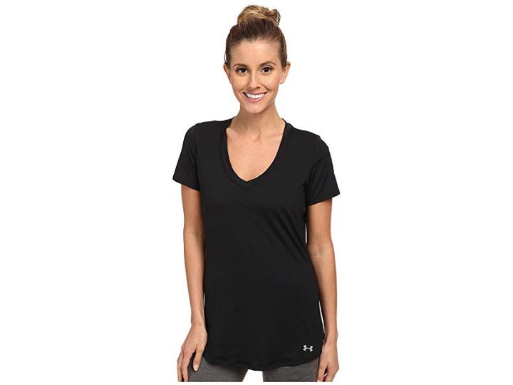 Under Armour Ua Perfect Pace Tee (black/black/reflective) Women's T Shirt
