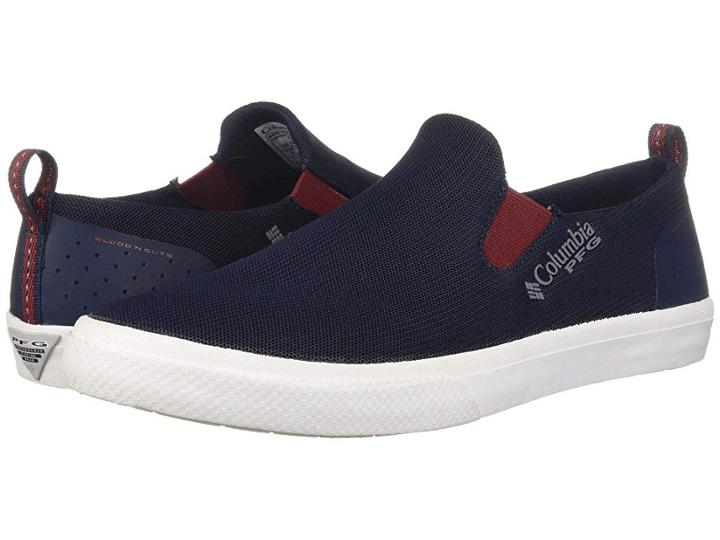 Columbia Dorado Slip Pfg (collegiate Navy/red Element) Men's Shoes