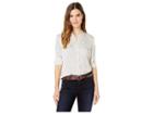 Equipment Slim Signature Top (nature White/eclipse) Women's Long Sleeve Button Up