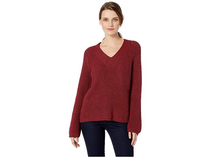 Pendleton Emery V-neck Pullover (pomegranate) Women's Clothing