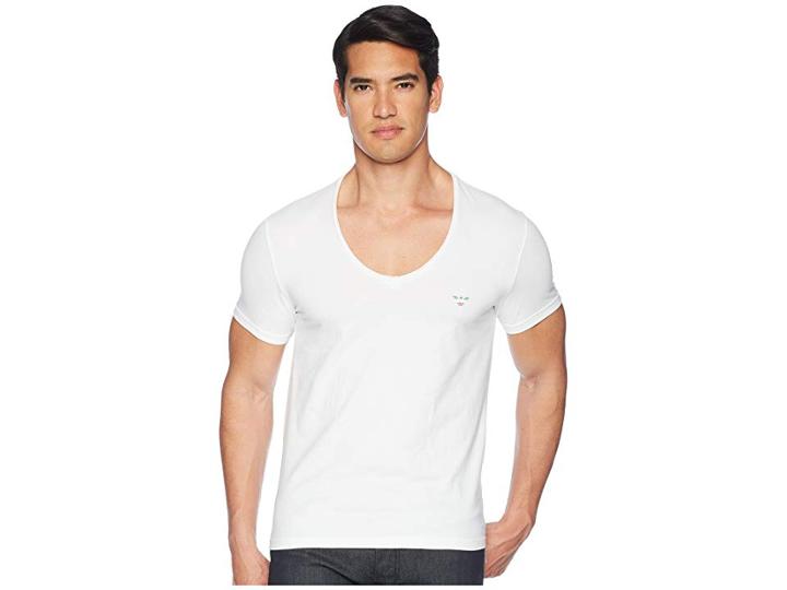 Emporio Armani Italian Flag Slim Fit T-shirt (white) Men's Pajama