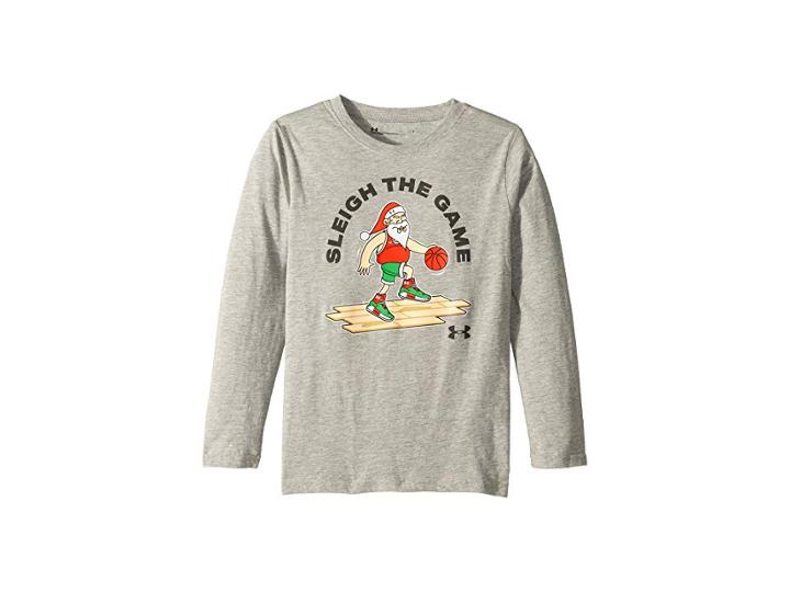 Under Armour Kids Basketbal Santa (little Kids/big Kids) (true Grey Heather) Boy's Clothing