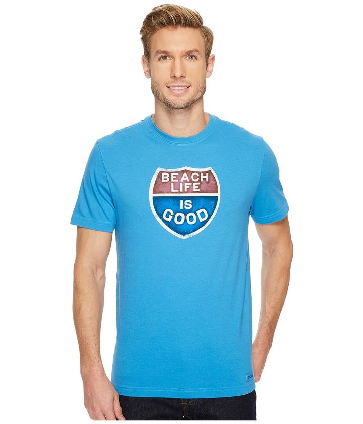 Life Is Good Beach Life Is Good(r) Crusher Tee (marina Blue) Men's T Shirt