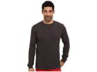 U.s. Polo Assn. Long Sleeve Crew Neck Solid Thermal Shirt (heather Dark Gray) Men's Long Sleeve Pullover