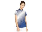 Jamie Sadock Prizm Short Sleeve Top (moonlit Navy) Women's Clothing