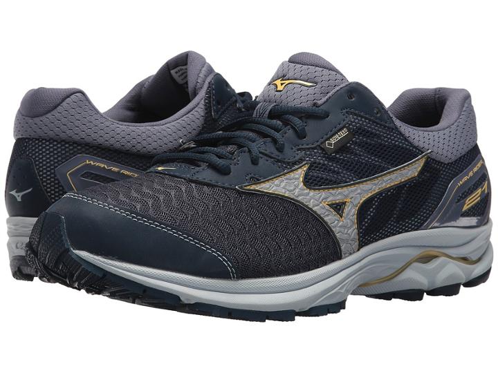 Mizuno Wave Rider 21 Gtx (dress Blue/silver/samoan Sun) Men's Running Shoes