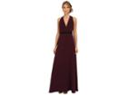 Jill Jill Stuart Sleeveless Deep V-belted Crepe Gown (deep Magenta) Women's Dress