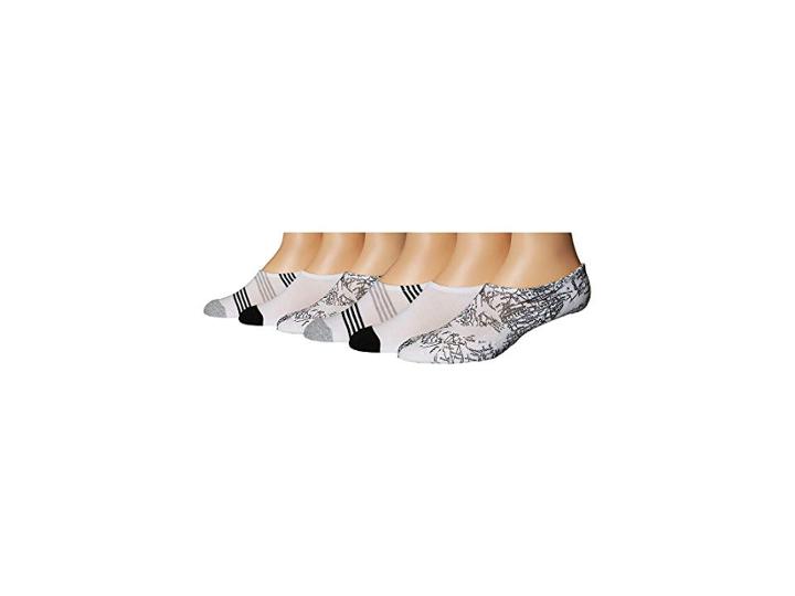 Converse 6-pack Made For Chucks Collage Map Sublimation (white) Men's No Show Socks Shoes