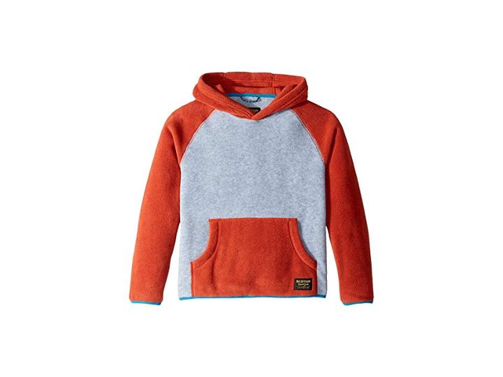Burton Kids Spark Pullover Fleece Hoodie (little Kids/big Kids) (gray Heather/bitters) Kid's Sweatshirt