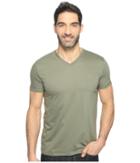 Lacoste Short Sleeve Pima Jersey V-neck T-shirt (army) Men's Short Sleeve Pullover