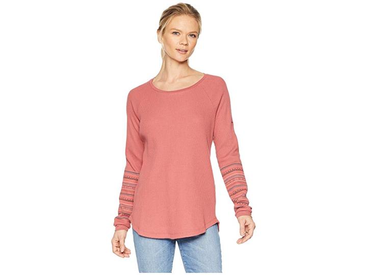 Columbia Along The Gorgetm Printed Crew (rose Dust) Women's Long Sleeve Pullover