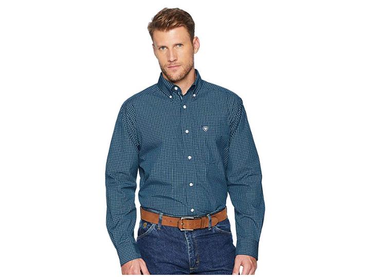 Ariat Vicini Shirt (deep Pacific) Men's Long Sleeve Button Up