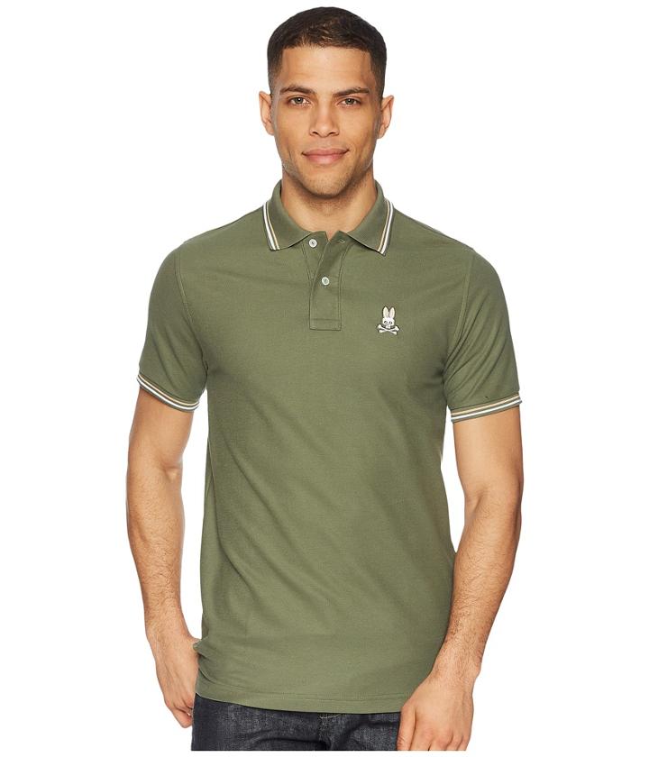Psycho Bunny Neon Bunny Polo (kalamata) Men's Short Sleeve Pullover