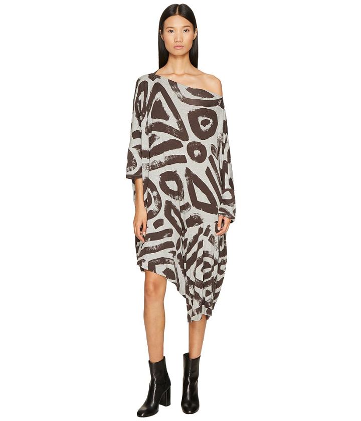 Vivienne Westwood Patron Printed Dolman Sleeve Dress (grey) Women's Dress