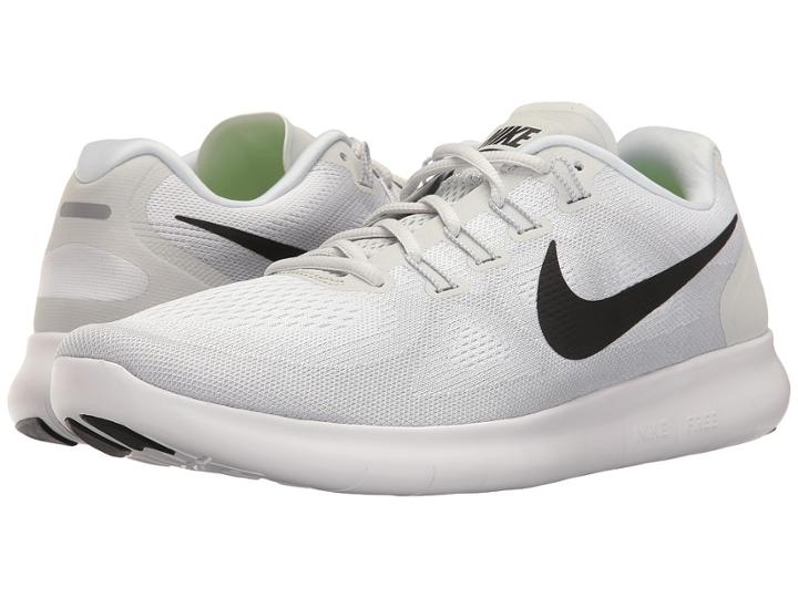 Nike Free Rn 2017 (white/black/pure Platinum) Men's Running Shoes