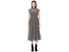 Kate Spade New York Dashing Beauty Houndstooth Chiffon Dress (black/cream) Women's Dress