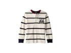 Polo Ralph Lauren Kids Striped Cotton Mesh Henley (little Kids/big Kids) (chic Cream Multi) Boy's Clothing