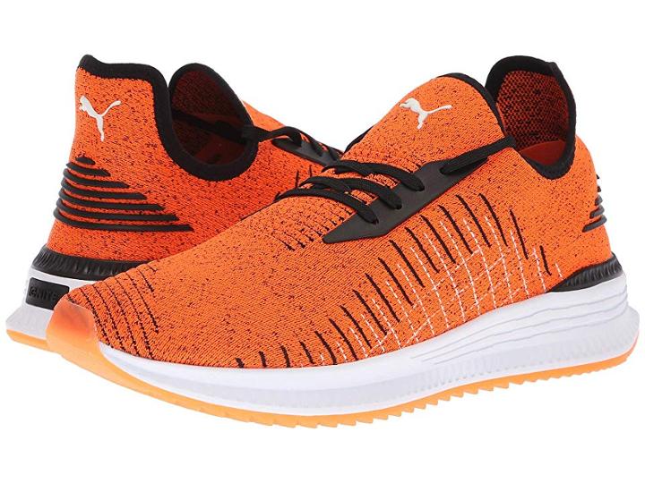 Puma Avid Evoknit (shocking Orange/puma Black/puma White) Men's Lace Up Casual Shoes