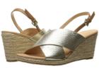 Tommy Bahama Jasmynn (light Gold (metallic Pebble Leather)) Women's Wedge Shoes