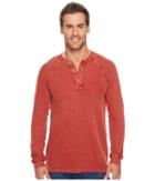 Ecoths Maxwell Henley Top (biking Red (prior Season)) Men's Long Sleeve Pullover
