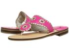 Jack Rogers Miss Palm Beach Platinum (little Kid/big Kid) (bright Pink/plat) Women's Shoes