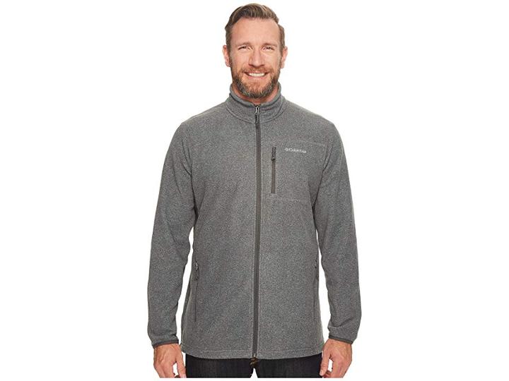 Columbia Big Tall Cascades Explorertm Full Zip Fleece (charcoal Heather) Men's Coat