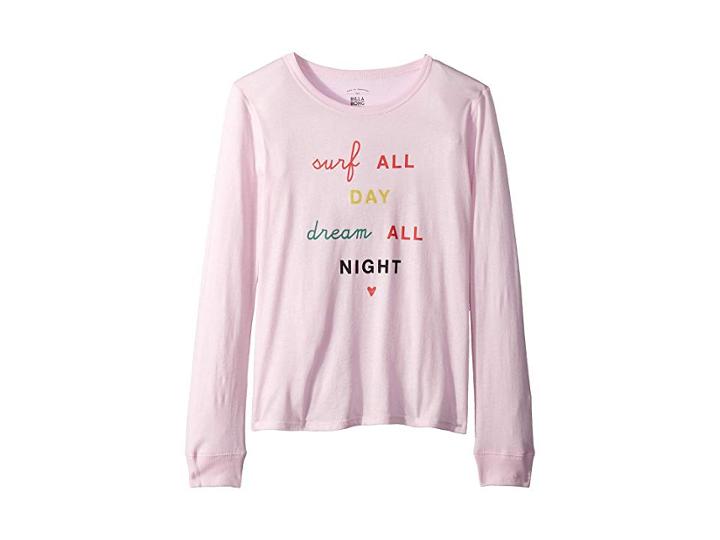 Billabong Kids Surf All Day Long Sleeve Tee (little Kids/big Kids) (bubble Gum) Girl's Clothing