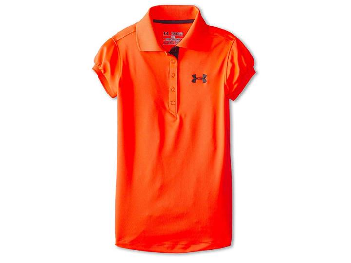 Under Armour Kids Mirage Polo (big Kids) (after Burn/lead) Girl's Short Sleeve Pullover