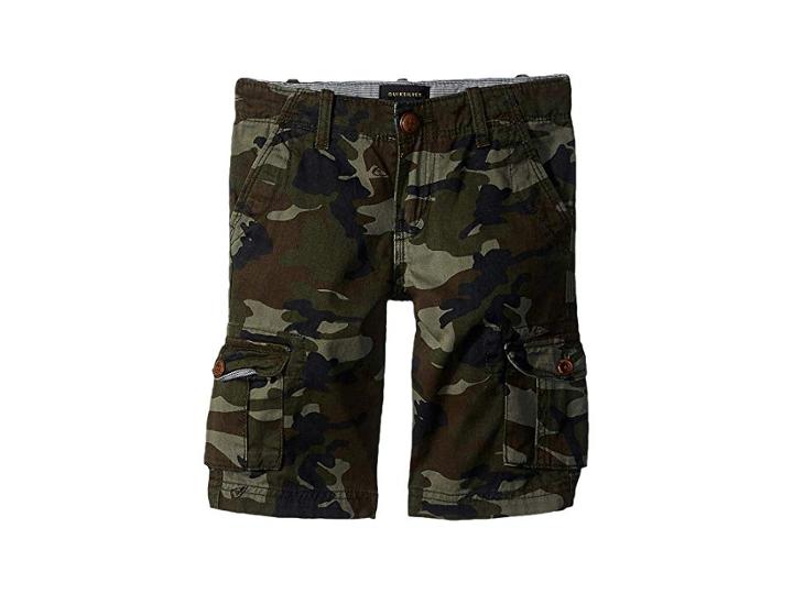Quiksilver Kids Crucial Battle Cargo Shorts (big Kids) (camo Print Crucial Battle) Boy's Shorts