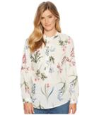 Joules Georgina Pop Over Shirt (cream Botanicals) Women's Clothing