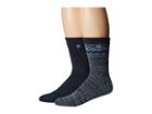 Columbia Fair Isle Space Dye Wool Crew 2-pack (navy Assorted) Men's Crew Cut Socks Shoes