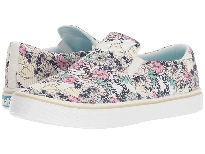 Native Shoes Miles Denim Print (mist Canvas/shell White/jardin) Shoes