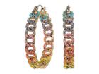 Steve Madden Curb Hoop Hinge Earrings (gold) Earring