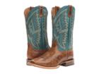 Ariat Hesston (peppered Tan/teal Blue) Cowboy Boots