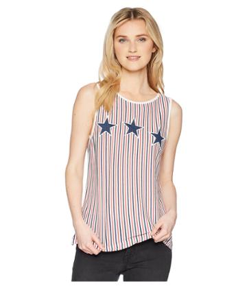 Roxy Cruising In California A (dress Blue Vertical Stripes) Women's T Shirt