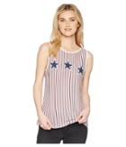 Roxy Cruising In California A (dress Blue Vertical Stripes) Women's T Shirt