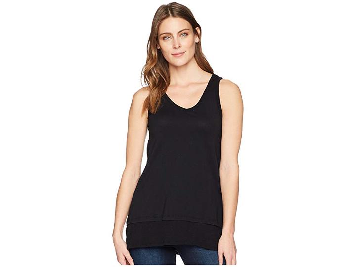 Mod-o-doc Supreme Jersey Banded Hem Tank Top (black) Women's T Shirt