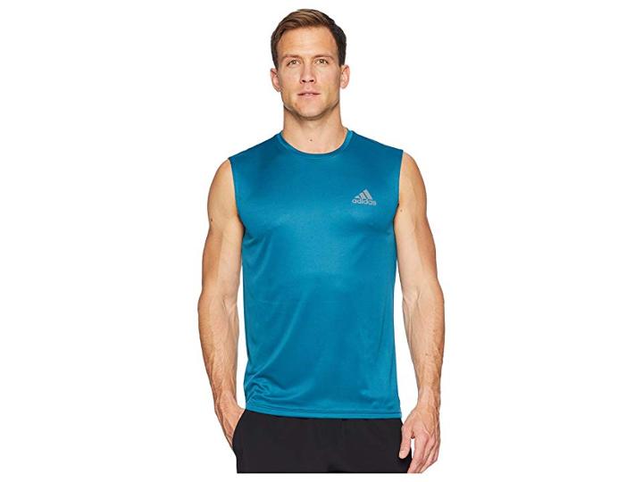 Adidas Essentials Tech Sleeveless Tee (real Teal) Men's Sleeveless