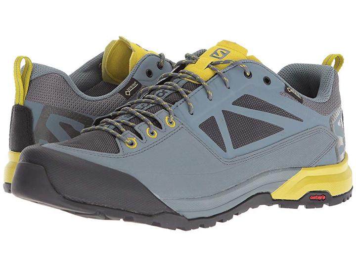 Salomon X Alp Spry Gtx(r) (stormy Weather/magnet/citronelle) Men's Shoes