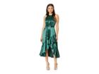 Taylor Satin Sleeveless Ruffle Hem Tie Sash Dress (hunter Green) Women's Dress