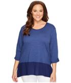 Extra Fresh By Fresh Produce Plus Size Windfall Top (moonlight Blue) Women's Clothing