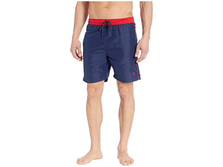 U.s. Polo Assn. Contrast Waistband Swim Shorts (classic Navy) Men's Swimwear