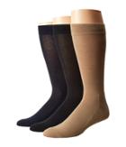 Hue Solid Sock With Half Cushion 3-pack (black/navy Pack) Men's Crew Cut Socks Shoes