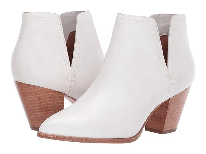Frye Jennifer Cut Out Bootie (white) Women's Shoes
