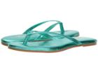 Yosi Samra Rivington (seafoam Metallic Leather) Women's Flat Shoes