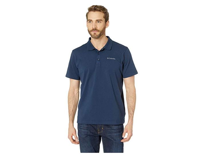 Columbia Elm Creektm Stretch Polo (collegiate Navy Stretch) Men's Short Sleeve Pullover