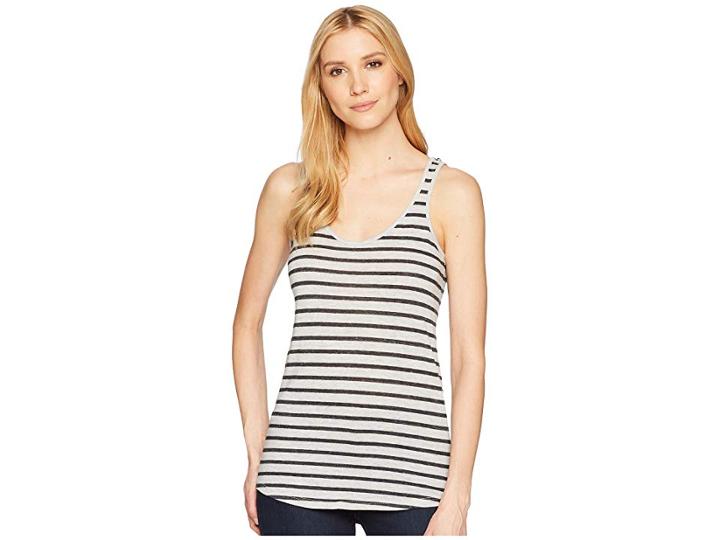 Alternative Castaway Eco-jersey Stripe Tank Top (eco Oatmeal Riviera Stripe) Women's Sleeveless