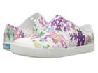Native Kids Shoes Jefferson Print (toddler/little Kid) (shell White/shell White/daisy Print) Girls Shoes