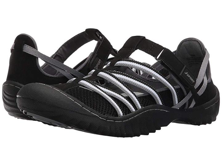 Jbu Jetty Encore (black/white Microbuck/mesh) Women's Shoes