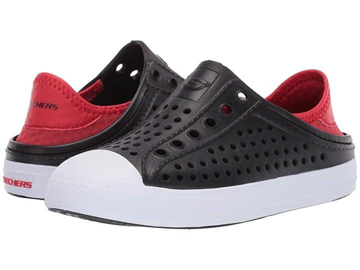 Skechers Kids Guzman Steps Aqua Surge (little Kid/big Kid) (black/red) Boy's Shoes